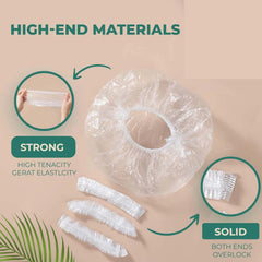 Pack of disposable men's shower caps