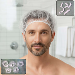 Disposable men's hair protection shower cap
