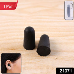 Close-up of foam soft noise reduction ear plugs