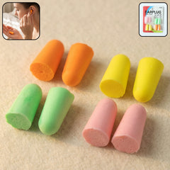 Soft foam earplugs in multiple colors