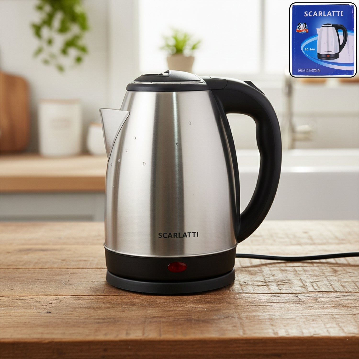 Scarlatti 2L Stainless Steel Electric Kettle