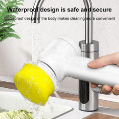 Rotating spin brush for home cleaning