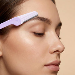 Precision eyebrow shaping razor