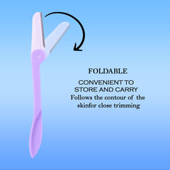 Compact eyebrow razor for fine hair removal