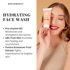 Moisturizing Face Wash tube on white background