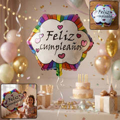 Feliz Cumpleanos shiny foil balloon birthday decoration