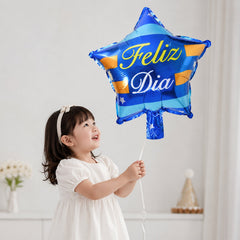 Blue star balloon vibrant colors