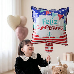 Feliz foil balloon side view