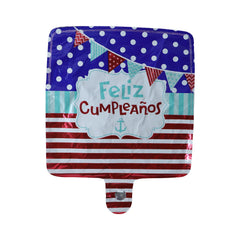 Cumpleanos foil balloon backdrop