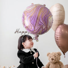 Shiny marble balloon backdrop