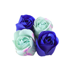 Luxury Rose Flower Bath Soap Gift Set with Storage Box 4 Pc