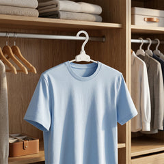 Hanging rack with foldable plastic hanger