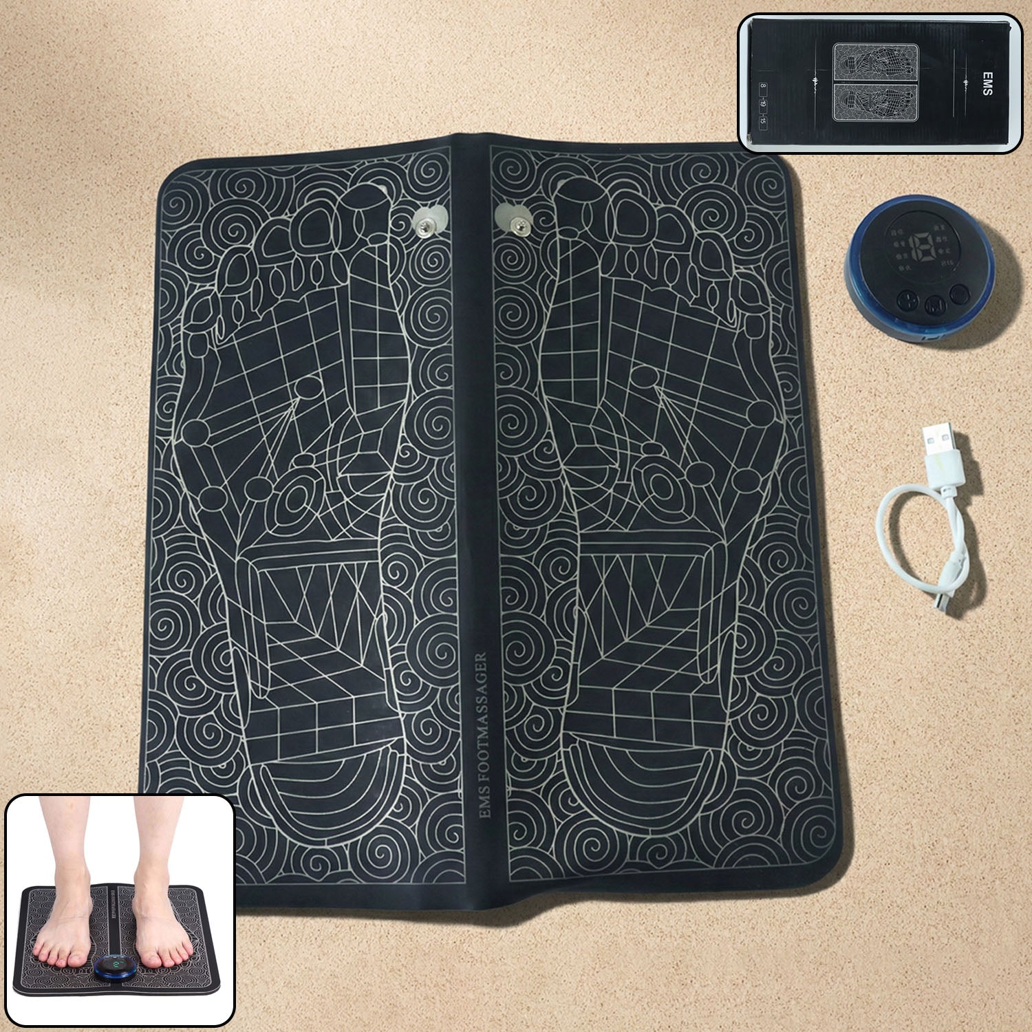 Electric EMS Foot Massage Therapy Mat