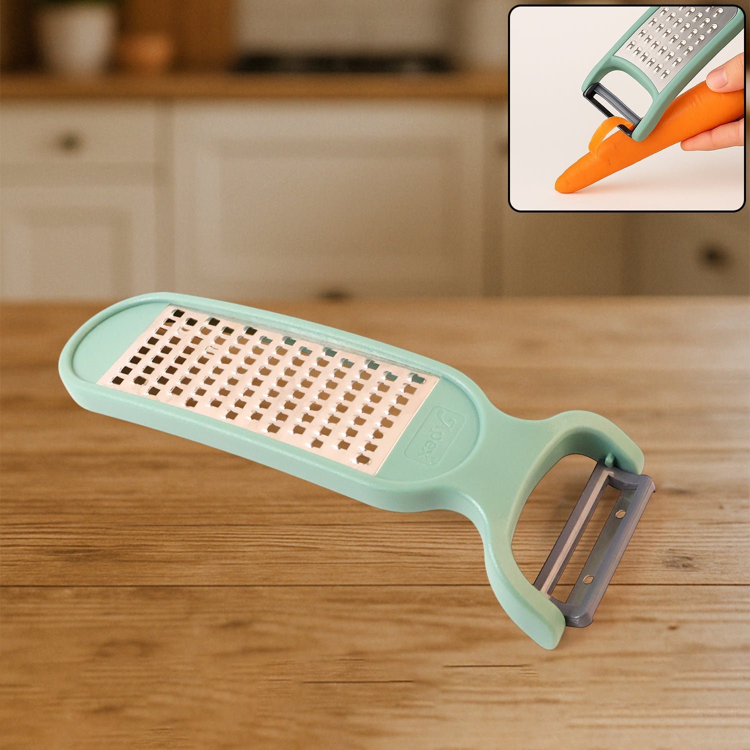 Compact Dual-Use Vegetable Peeler & Grater
