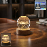 3D Astronomy Crystal Ball Night Lamp on base