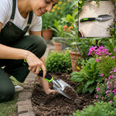 Garden hand trowel, stainless steel digging tool with ergonomic non slip handle (1 pc)