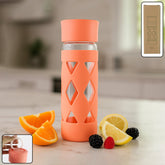 Glass Water Bottle with Protective Sleeve - (1 Pc / 480 ML)