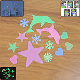 Glow in the Dark Star and Moon Wall Stickers on ceiling