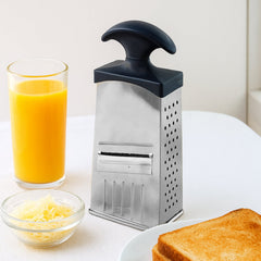 Stainless Steel Grater & Slicer with Handle