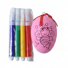Kids painting activity set with eggs and pens