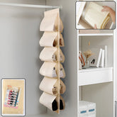 12-pocket hanging shoe storage bag multi color