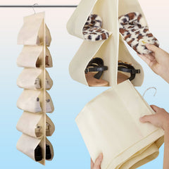 Hanging shoe storage bag with 12 pockets