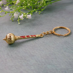 Metal Jai Shree Ram keychain showcasing craftsmanship