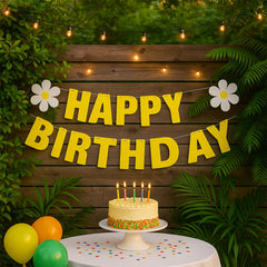 Colorful Happy Birthday banner for party decoration
