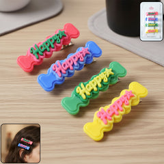 Cute Happy Bone-Shaped Snap Hair Clip Set