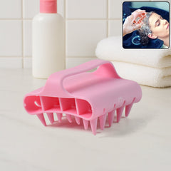 Scalp Massager Shampoo Brush Soft Silicone Hair Washing Comb with Handle