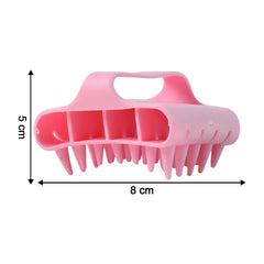 Scalp Massager Shampoo Brush Soft Silicone Hair Washing Comb with Handle
