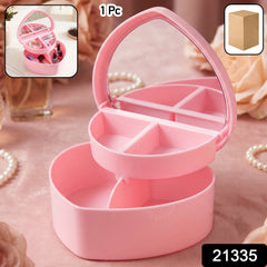Makeup and jewelry storage case with multiple compartments