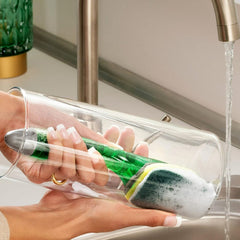 Soap Dispensing Dishwand Scrubber Brush with Built-In Liquid Dispenser (1 Pc)