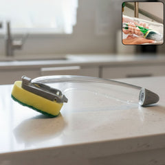 Soap Dispensing Dishwand Scrubber Brush with Built-In Liquid Dispenser (1 Pc)