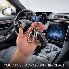 Heavy Duty Stainless Steel Key Holder with Dual Ring Carabiner Clip 1 Pc