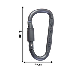 Premium Heavy-Duty Metal Carabiner Hook with Screw Lock (1 Pc)