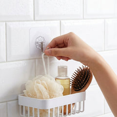 No drill flower design adhesive wall hook on tile