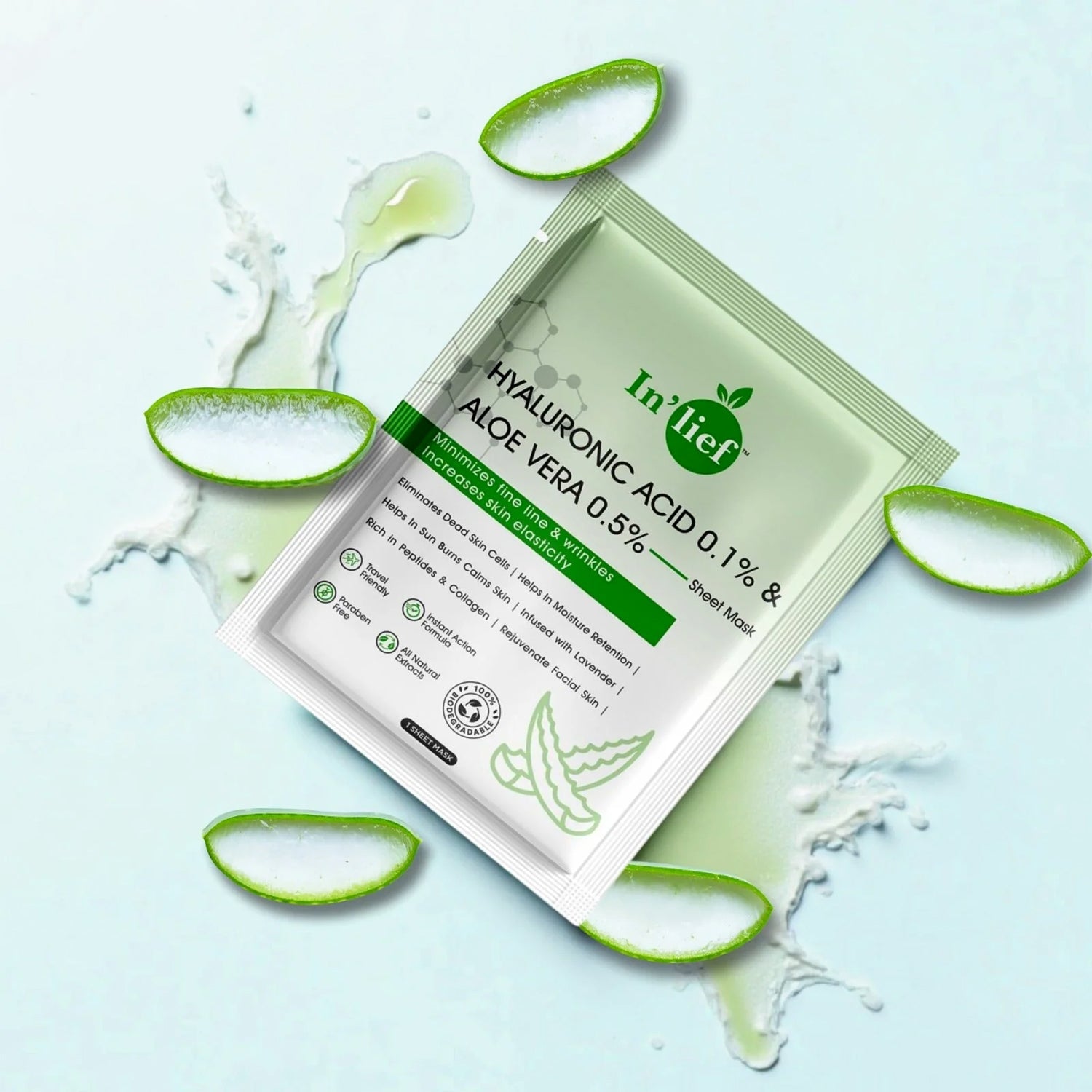 In’lief Hydrating Facial Mask with Aloe & Hyaluronic Acid