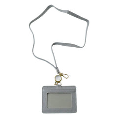 plastic id holder with adjustable lanyard