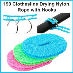 Clothesline drying clothes in outdoor camping setting