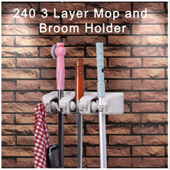 3-layer holder for organizing cleaning tools