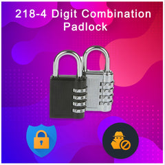 Metal Combination Lock on White Background