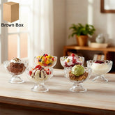 Lunchie Bunchie 6-piece brown serving dessert bowls set