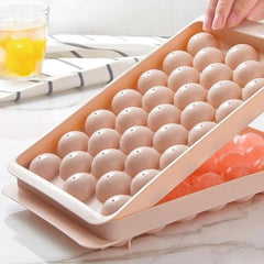 Plastic Ball Ice Cube Tray With Lid (1 Pc, 33 Grid)