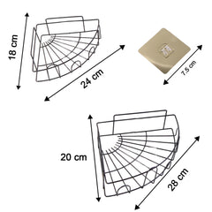 Size dimensions of 2 Pc Iron Shower Caddy Corner