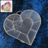 Heart-shaped plastic bead storage organizer box 10 adjustable compartments India