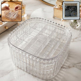 Transparent Jewellery Storage Box 3 Layer Multi Compartment Organizer (1 Pc)