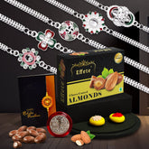 silver rakhi gift set