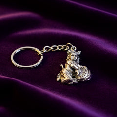 Bal Krishna keychain attached to a set of keys