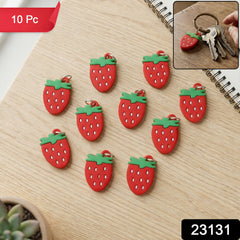Strawberry fruit key ring